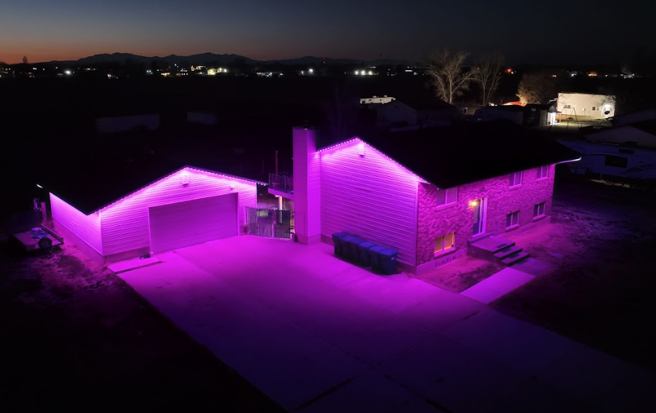 LED holiday lighting installation Ogden